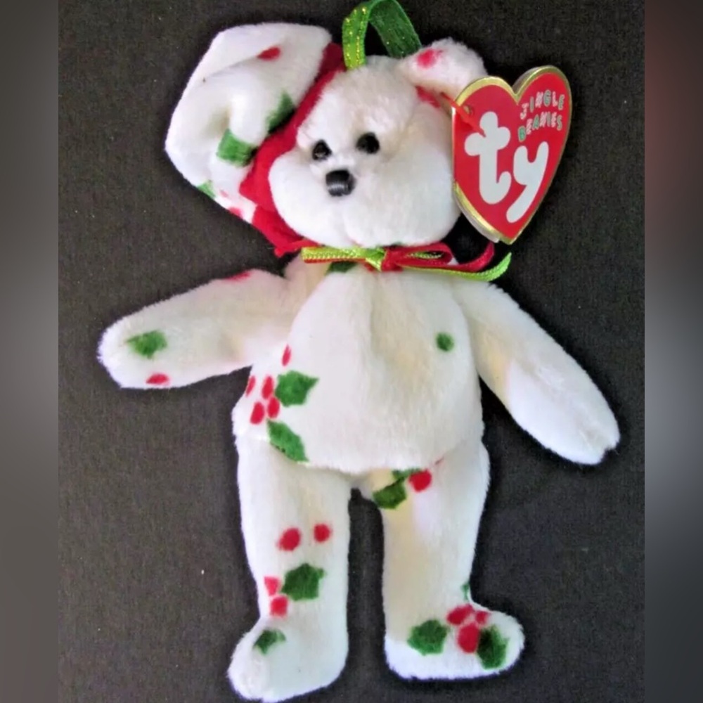 1998 Holiday Teddy The Jingle Beanies Collection ornament